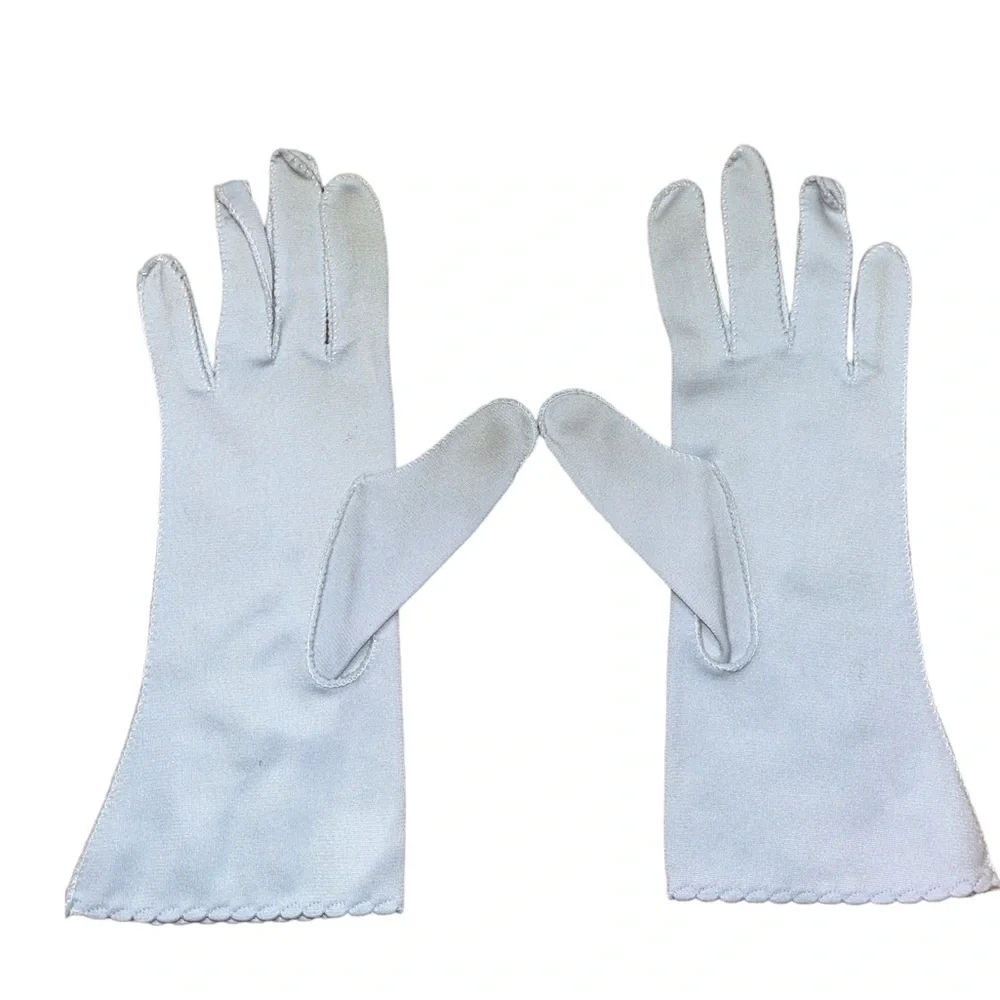 Vintage Baby Blue Cloth Gloves